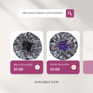 Classic Her Mane Therapy Bonnet- Reversible